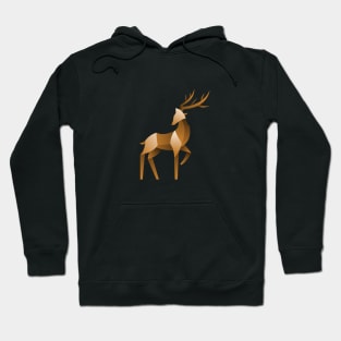 lowpoly geometric deer design Hoodie